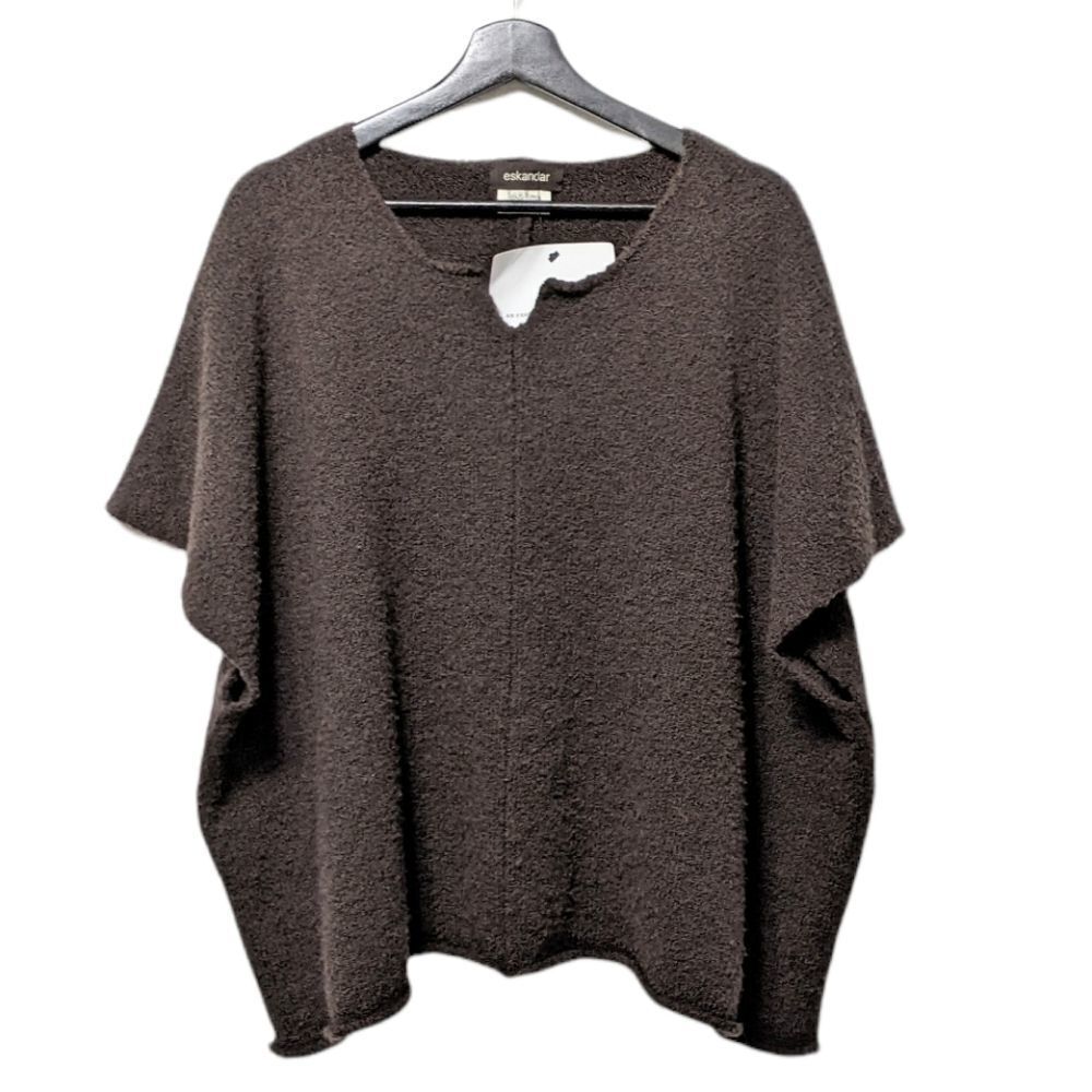 ESKANDAR Brown Wool Boxy Sweater M - Picture 2 of 7
